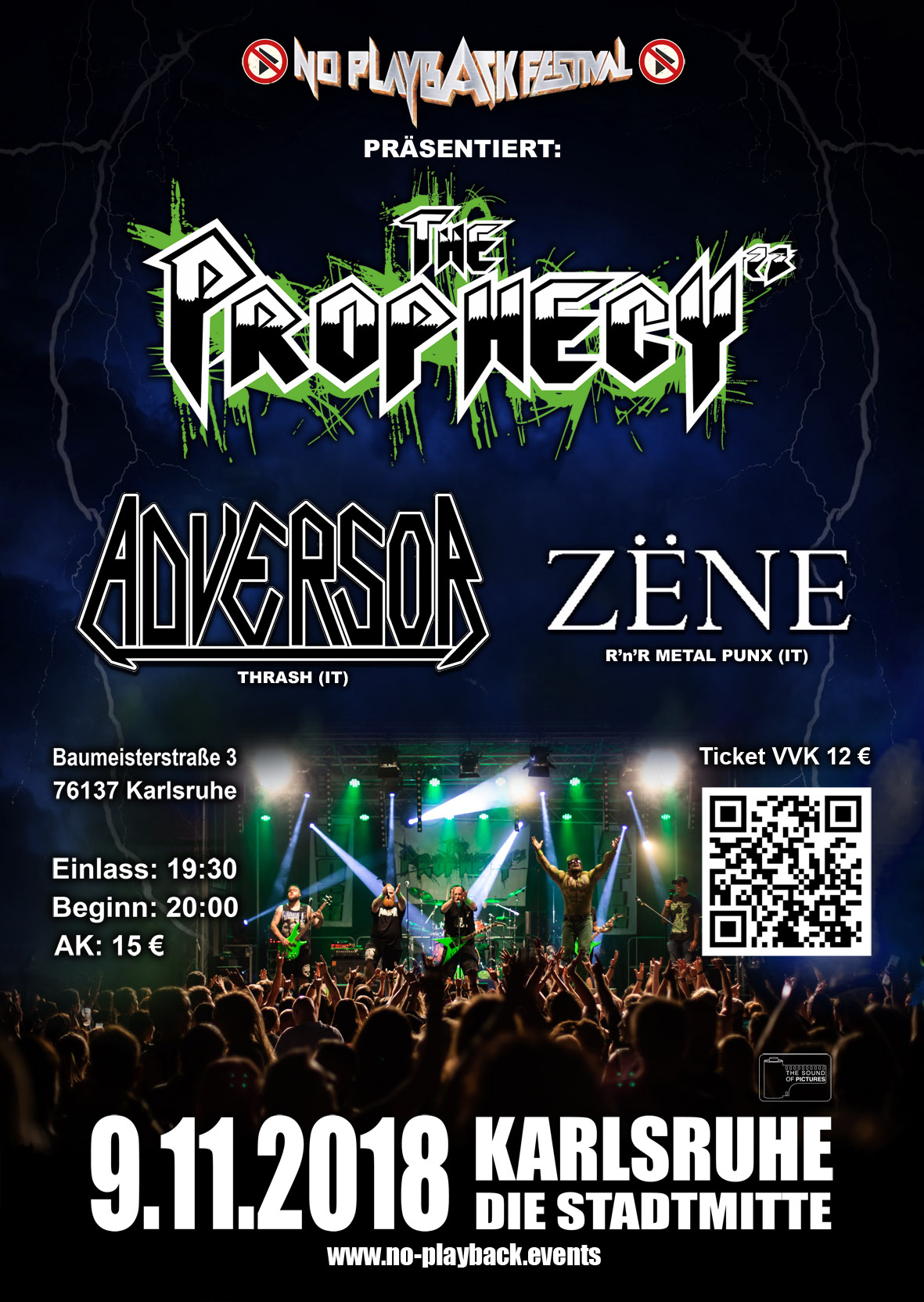 No Playback Festival presents Adversor,The Prophecy 23 and Zene 2018